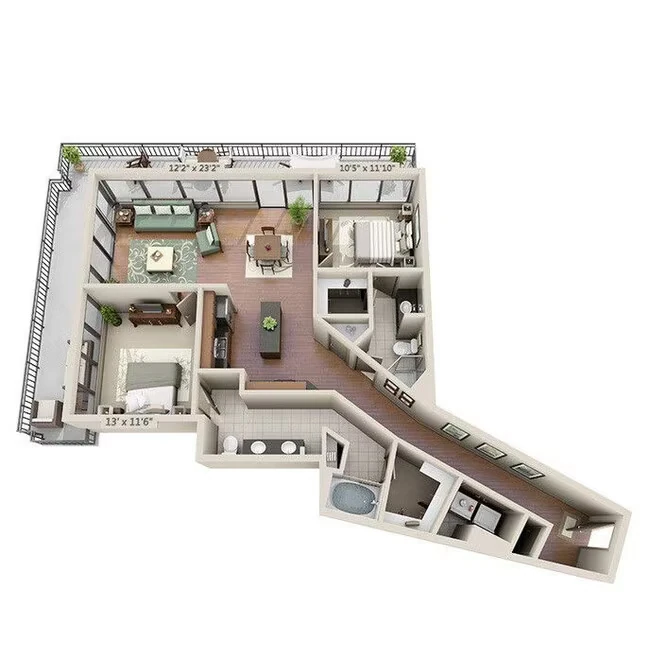 B2 (T) 1204 floor plan